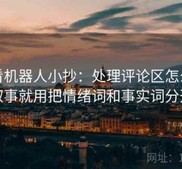 爱看机器人小抄：处理评论区怎么再叙事就用把情绪词和事实词分开