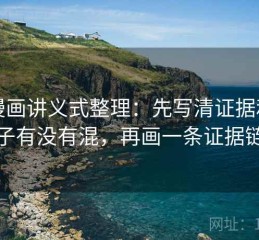 YY漫画讲义式整理：先写清证据和例子有没有混，再画一条证据链