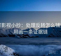 可可影视小抄：处理反转怎么铺垫就用画一条证据链