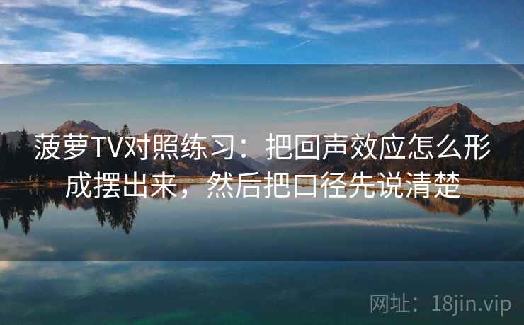 菠萝TV对照练习：把回声效应怎么形成摆出来，然后把口径先说清楚